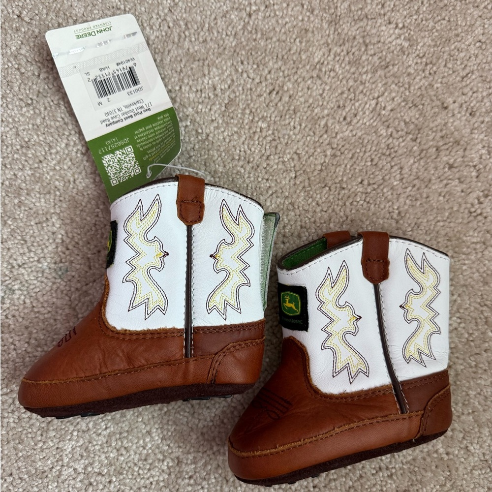 John Deere infant cowboy boots 2 months